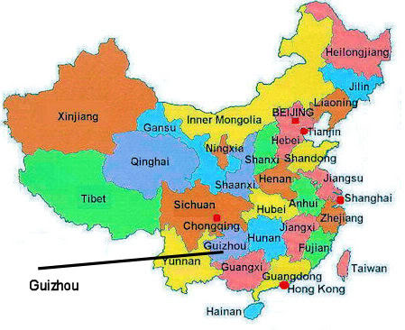 I live in the capital of Guizhou province; Guiyang