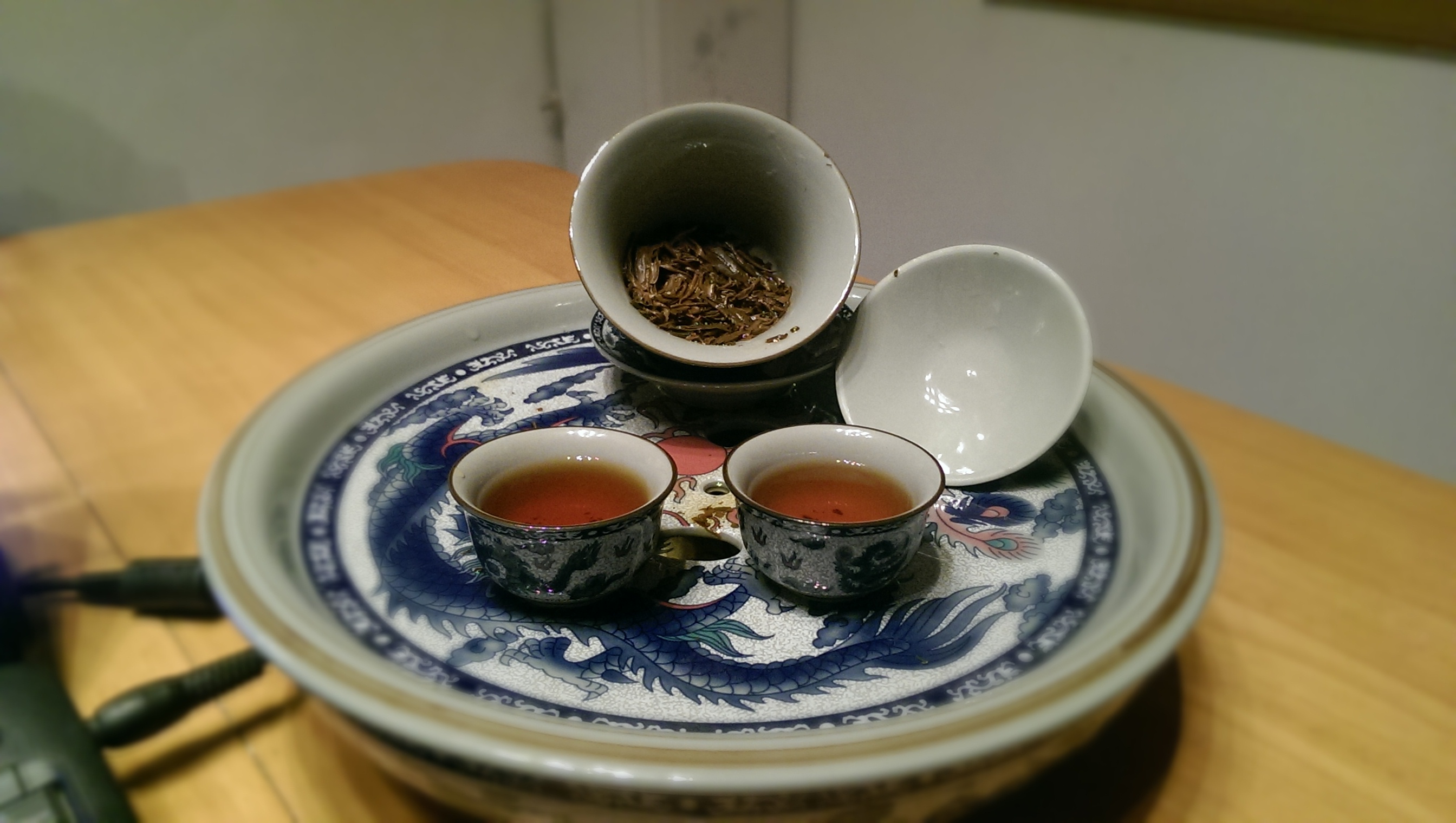 Tonight we are enjoying some red tea.  It has a sharper taste and a darker colour