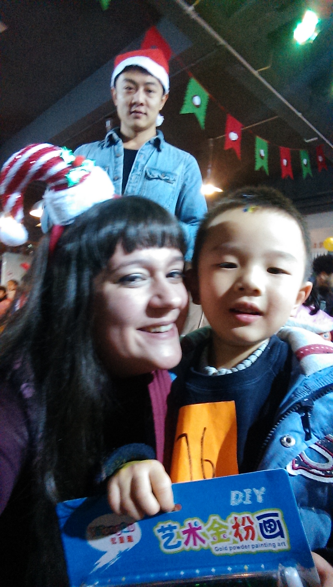 One of my youngest students, Smile.  I especially love Ouyang's photobomb lol!