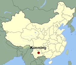 Kunming is the capital of Yunnan province, which sits to the south west of Guizhou, where we live.  It's known as 'Spring City' due to its beautiful weather and abundant floral displays