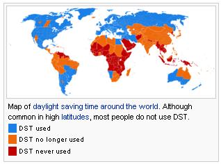 A lot of the world doesn't even do the whole Daylight Savings Time 'thing' anymore.  