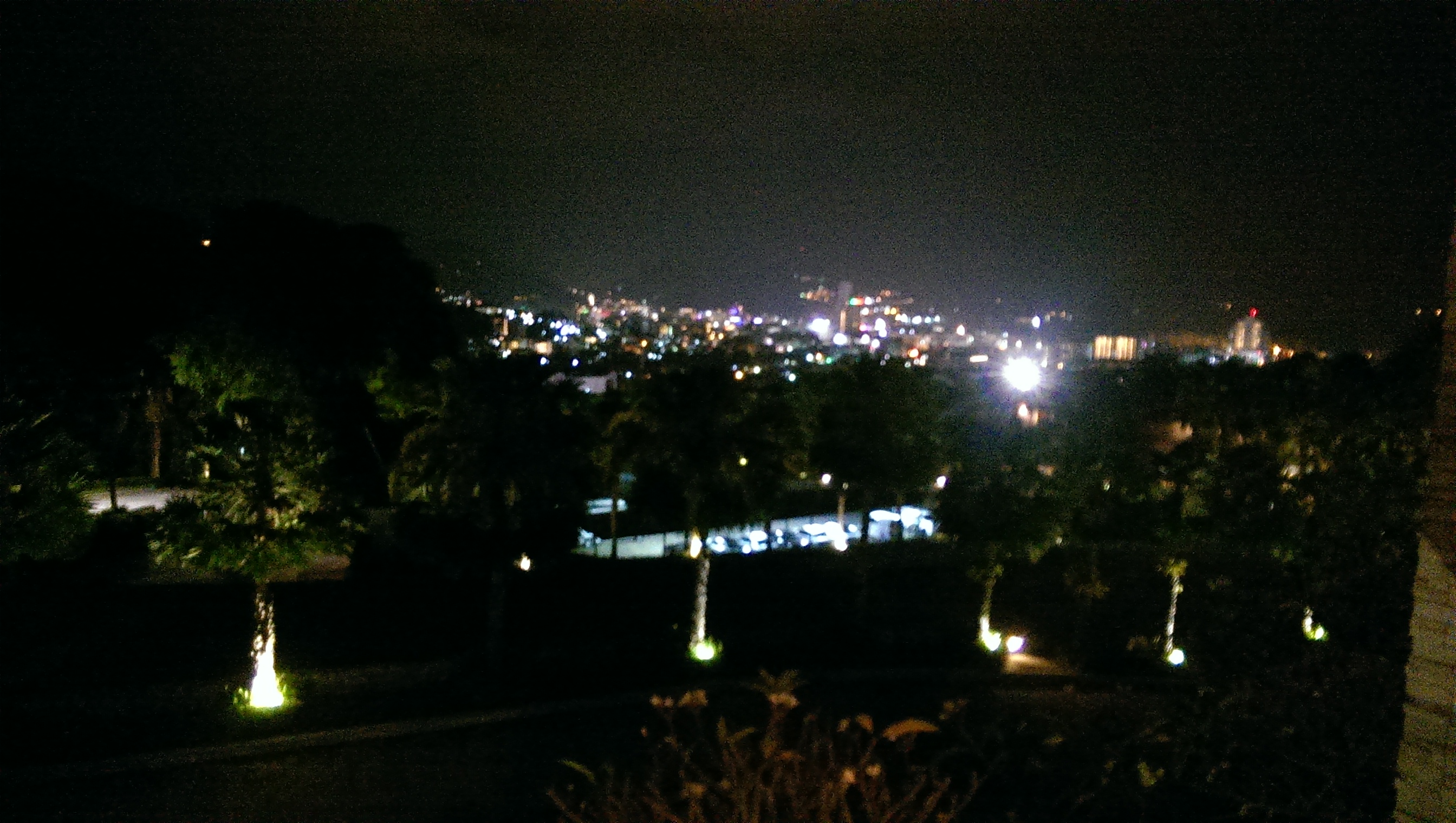 The view was also beautiful at night.  Patong town is in the distance and there were often fireworks to enjoy