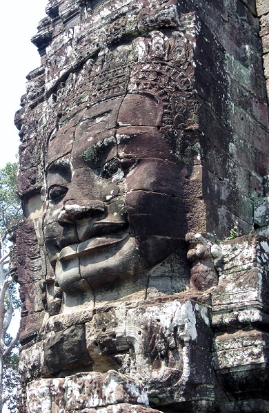 Every tower at Bayon Temple has a beautiful Buddha face carved into it.  