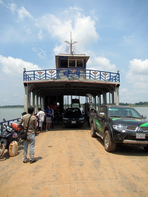 The ferry we took to get across the Mekong