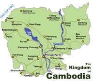 Kratie is located right on the Mekong River.